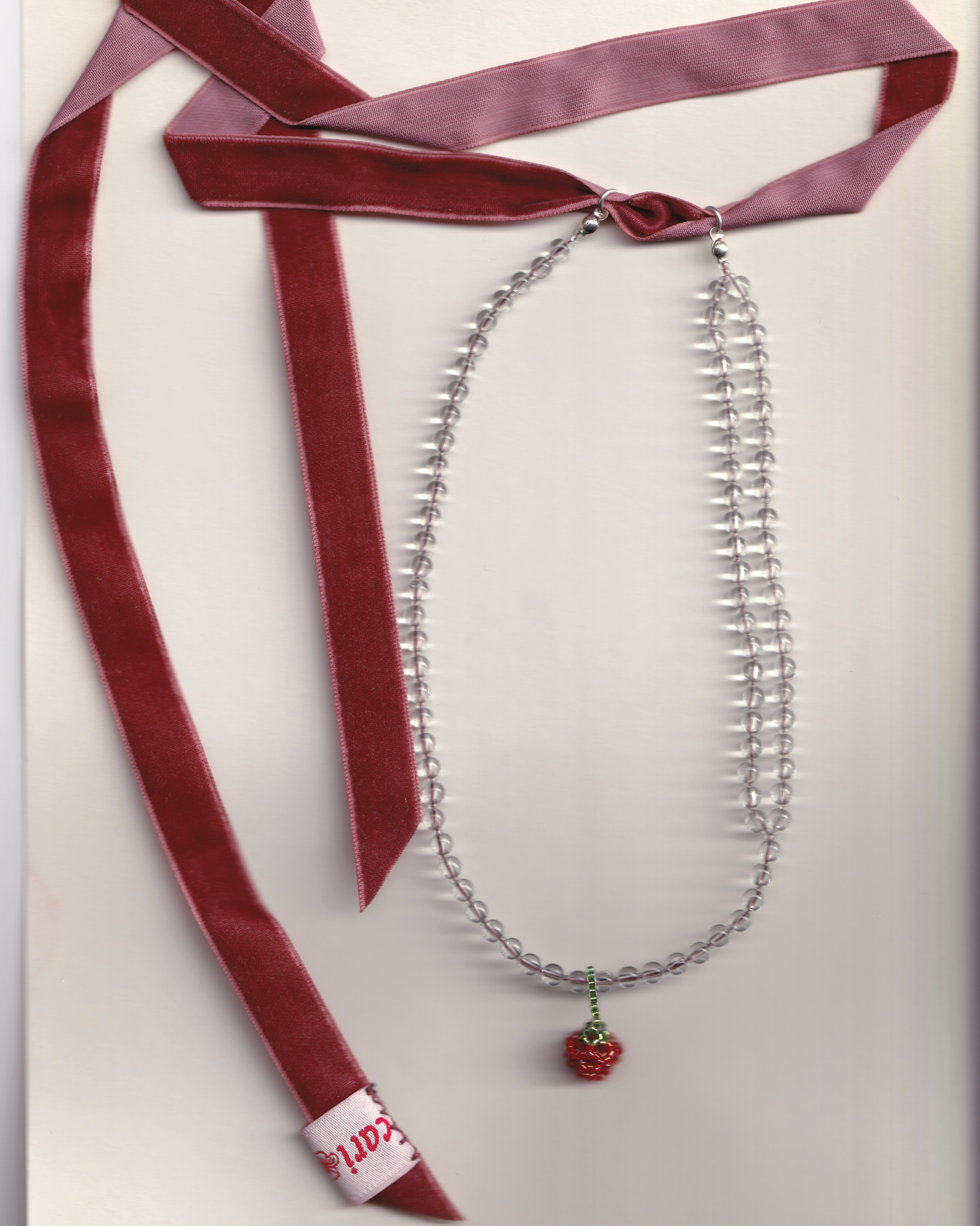 Collar Rosa y cuarzo cristal