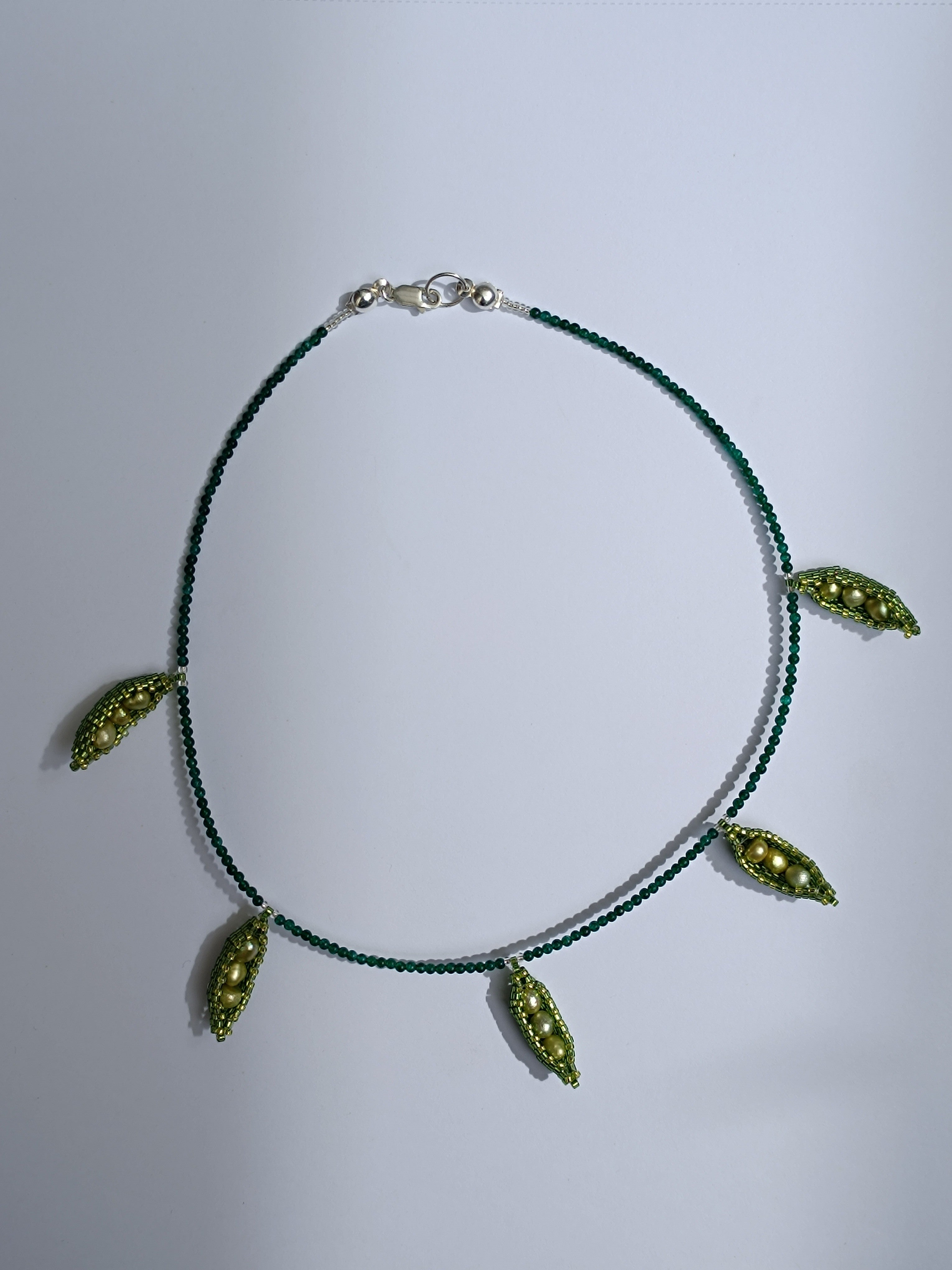 Collar Arvejas y Aventurinas