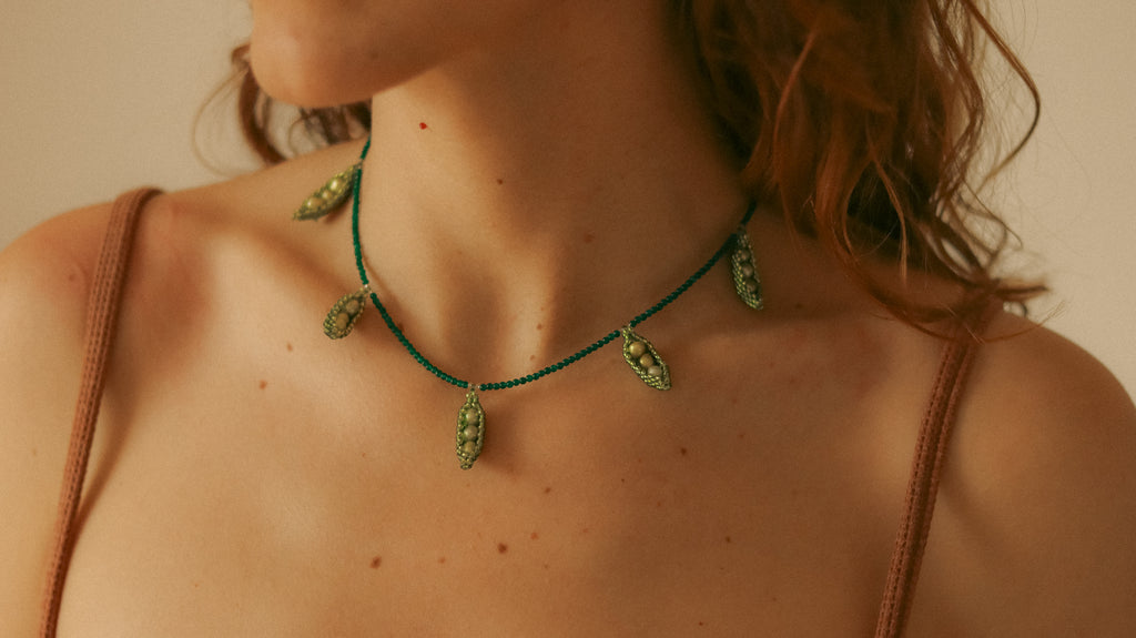 Collar Arvejas y Aventurinas