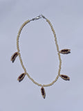 Collar Feijão preto y citrino