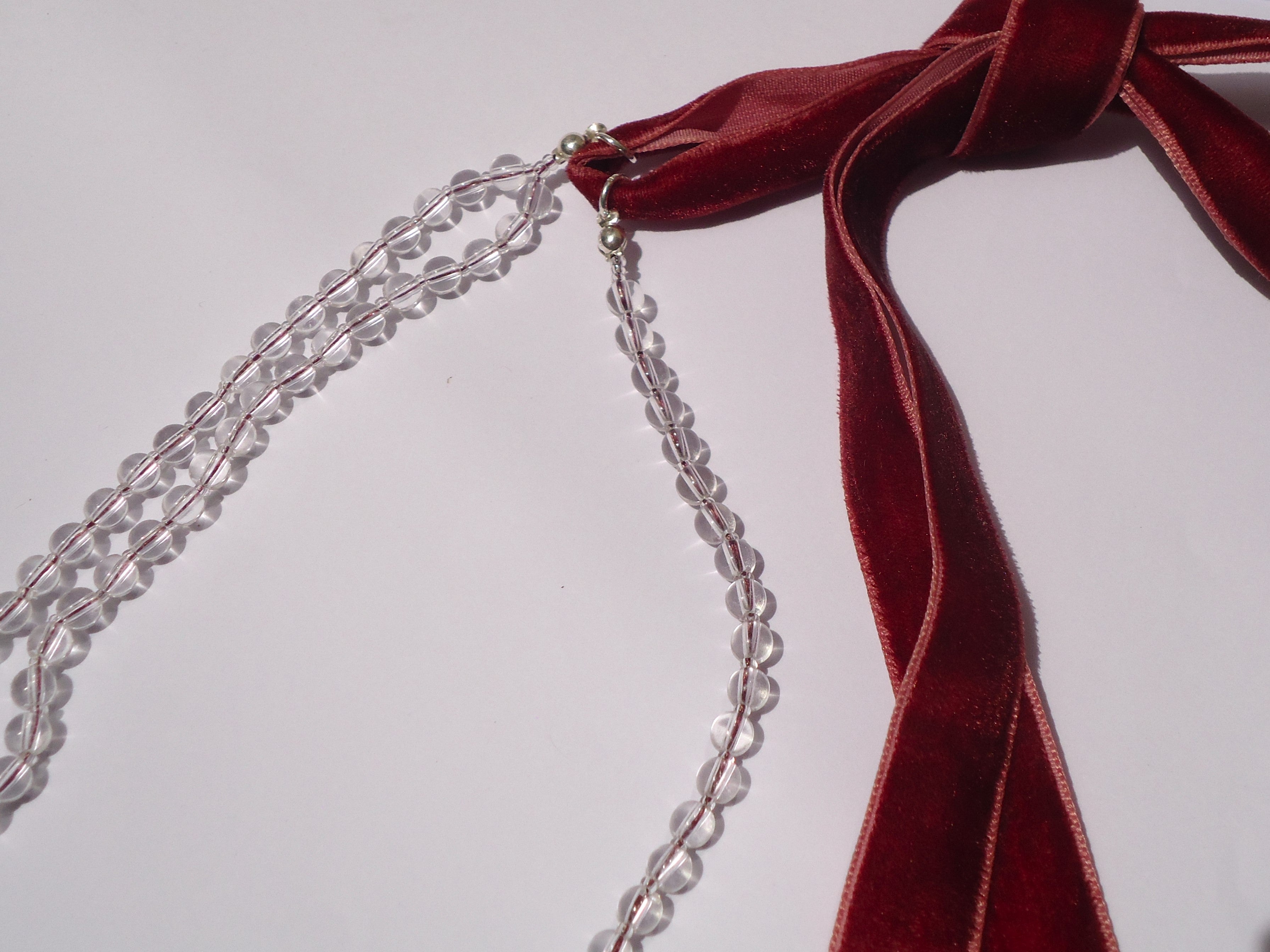 Collar Rosa y cuarzo cristal