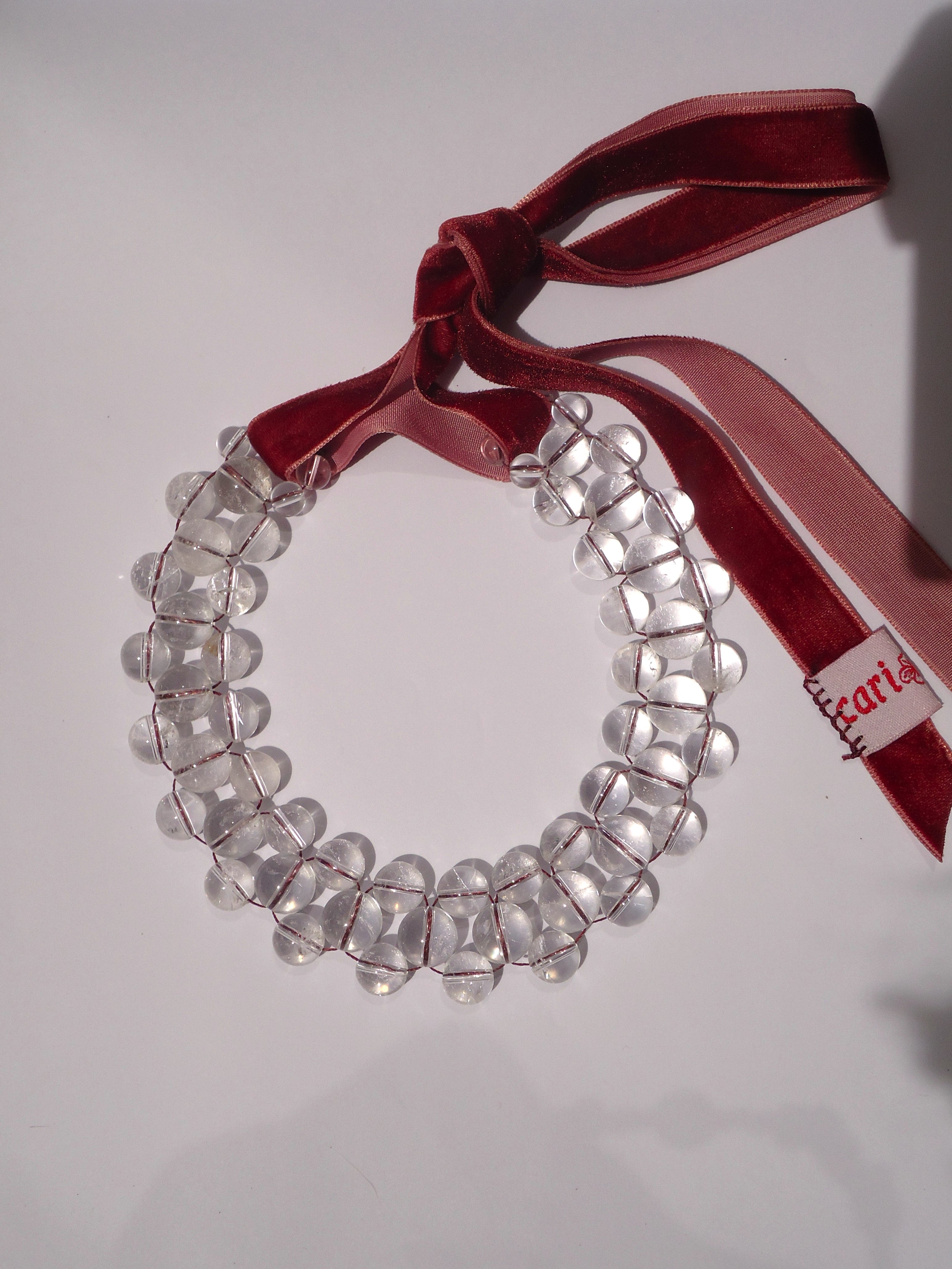 Choker Tejido cuarzo cristal