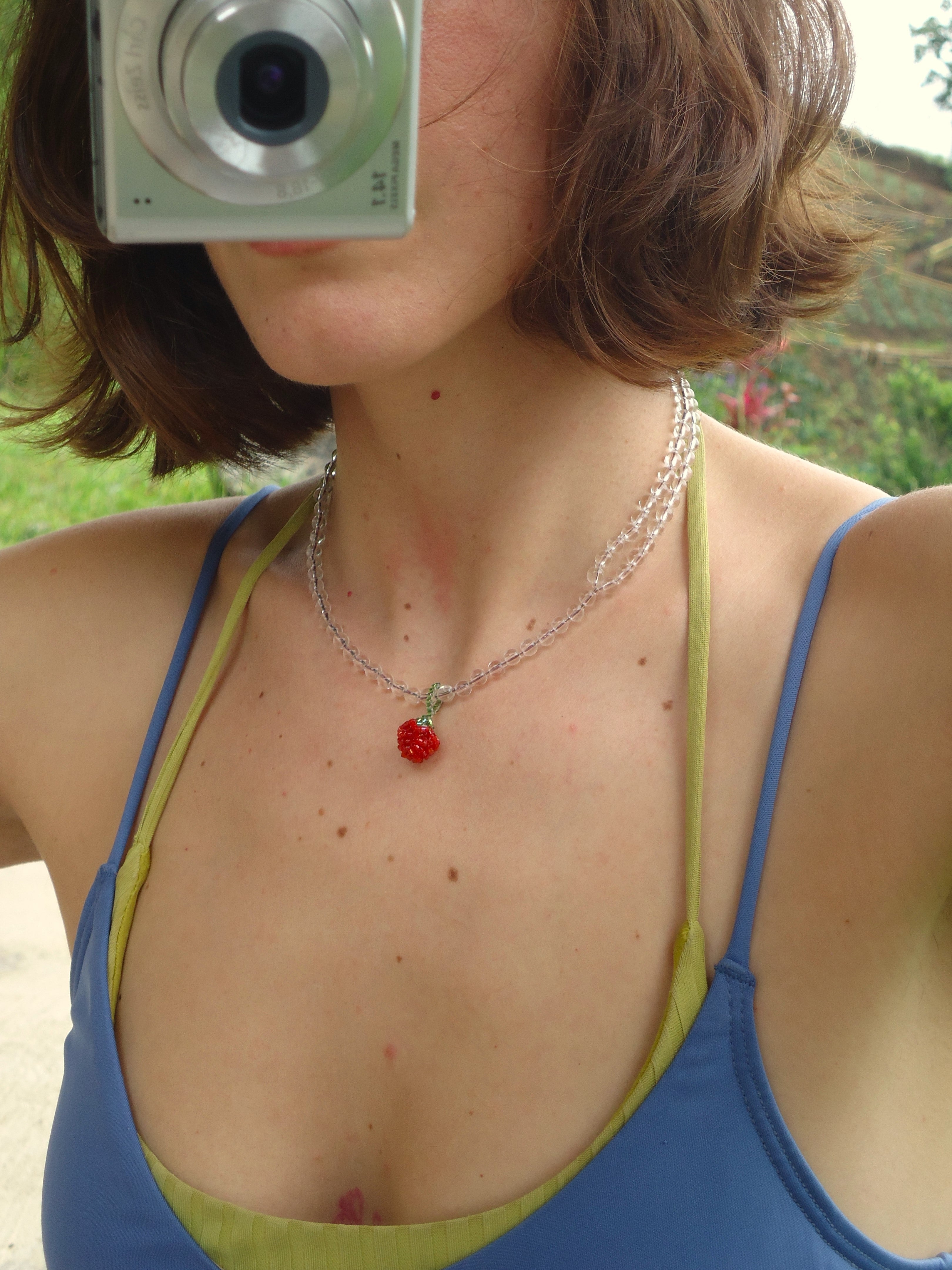 Collar Rosa y cuarzo cristal
