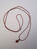 Collar largo Rosa roja