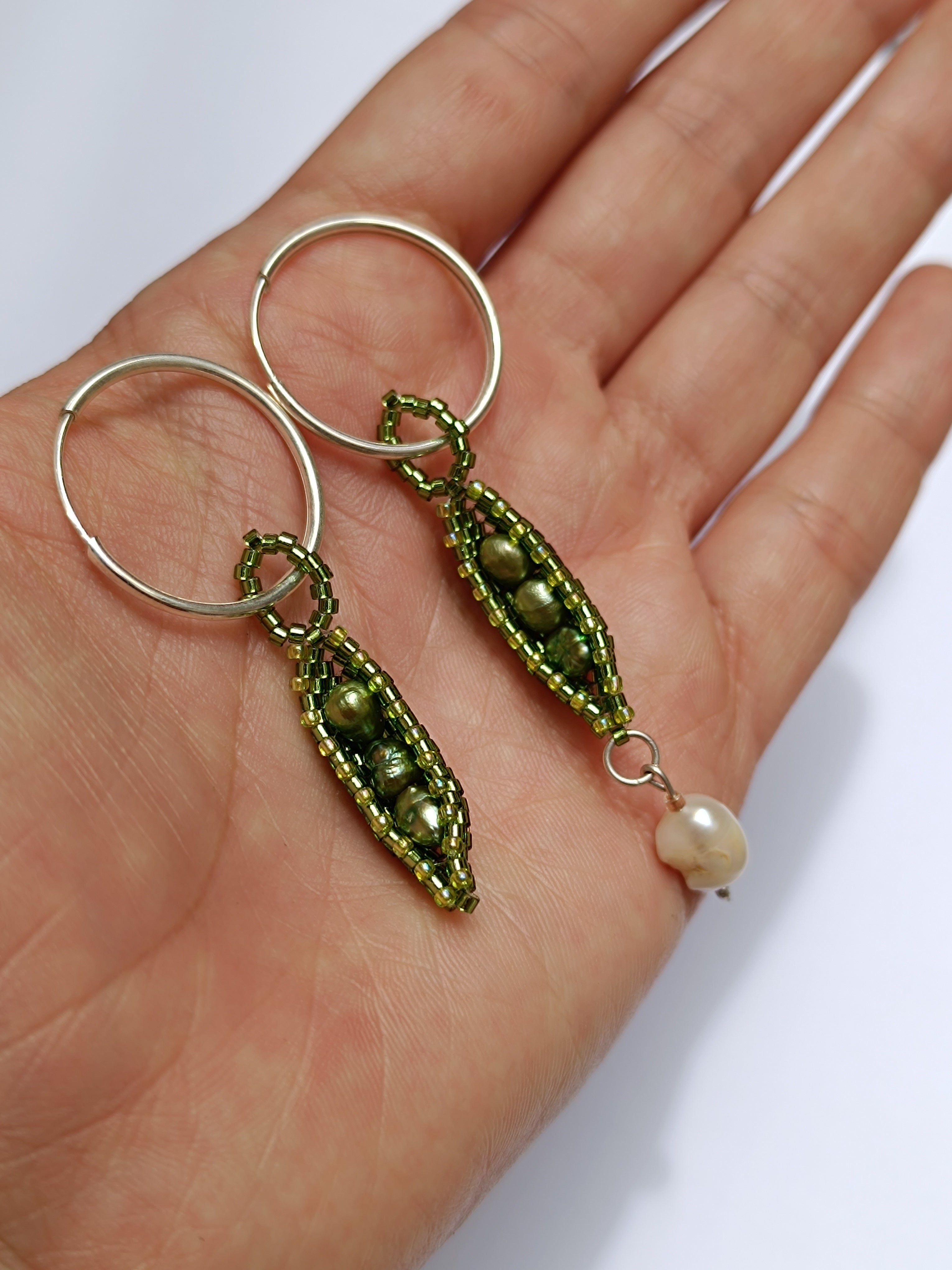 Aretes Arvejas y perla
