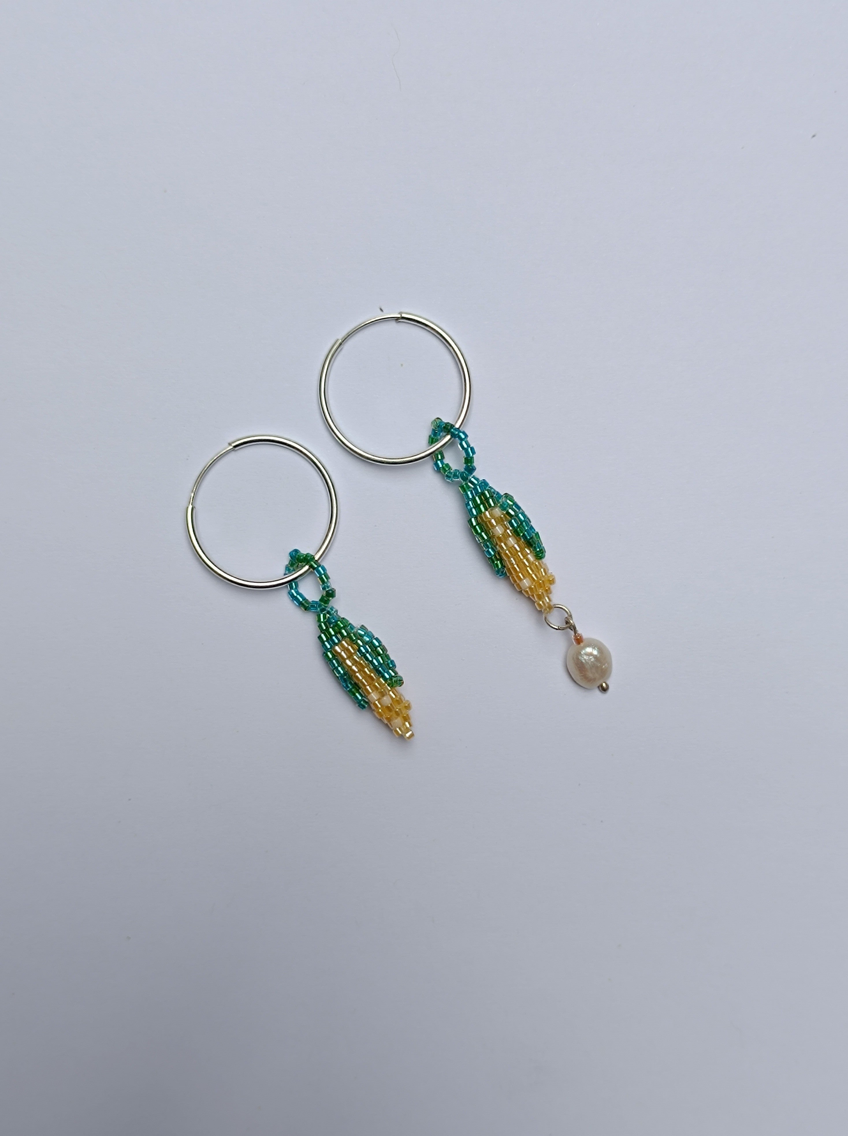 Aretes maíz y perla