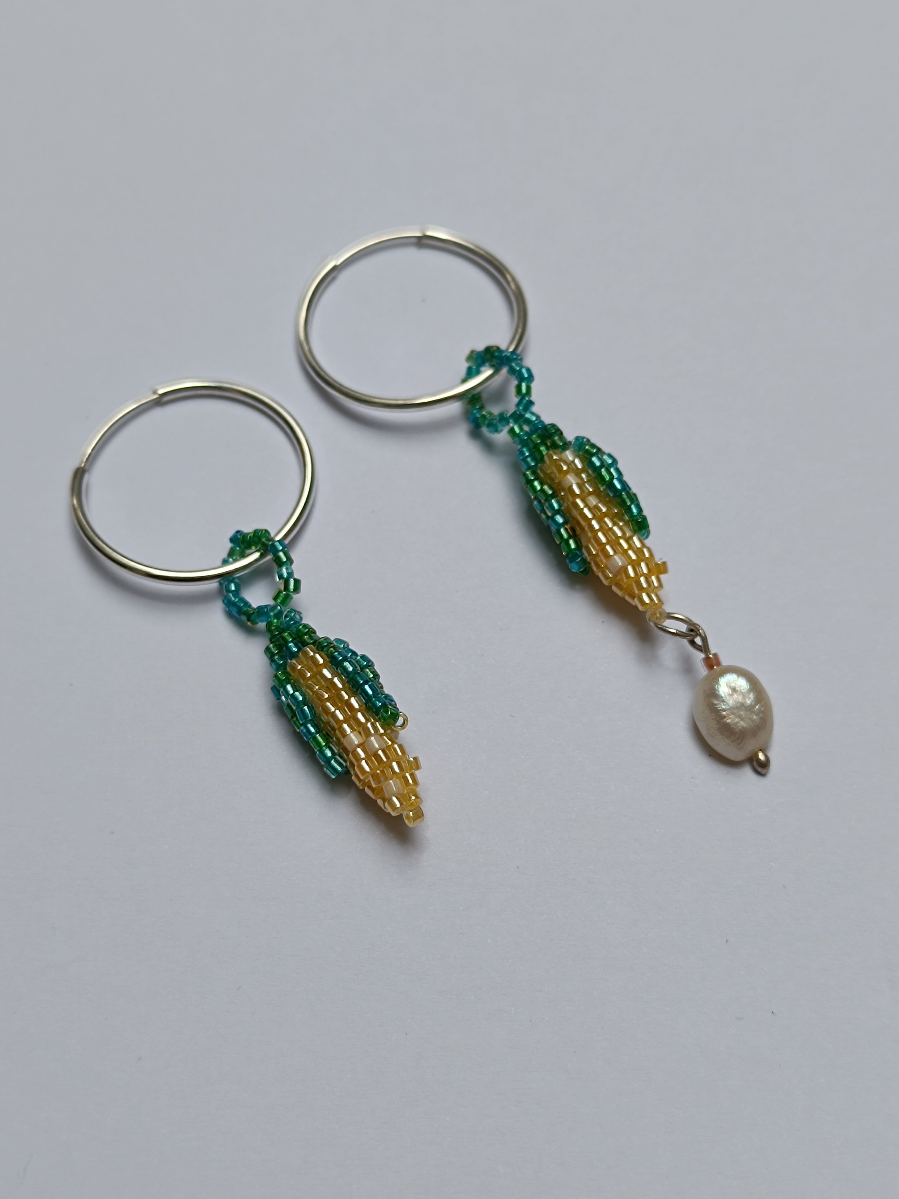 Aretes maíz y perla