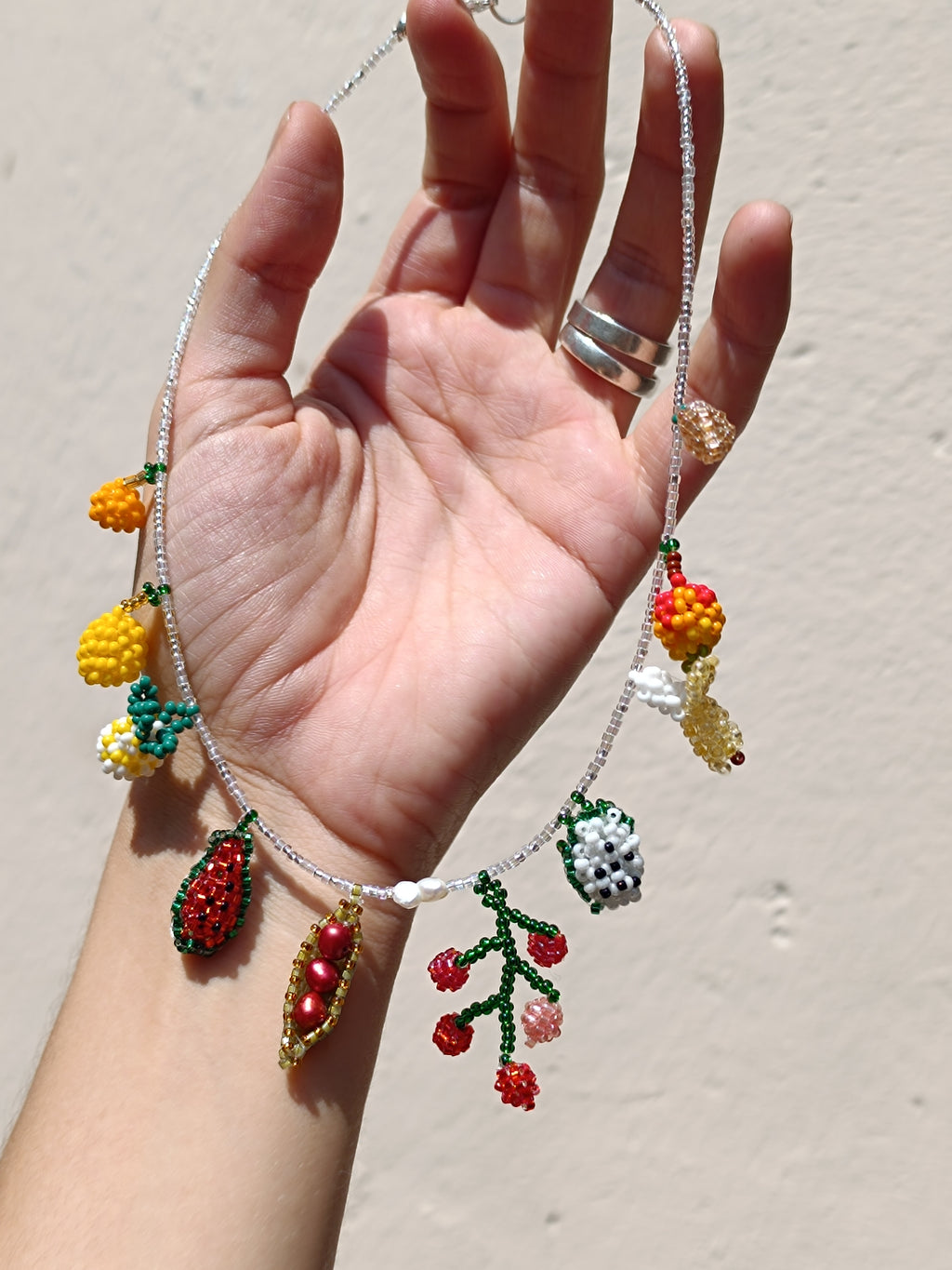 Collar de 10 dijes tejidos ~ Especial