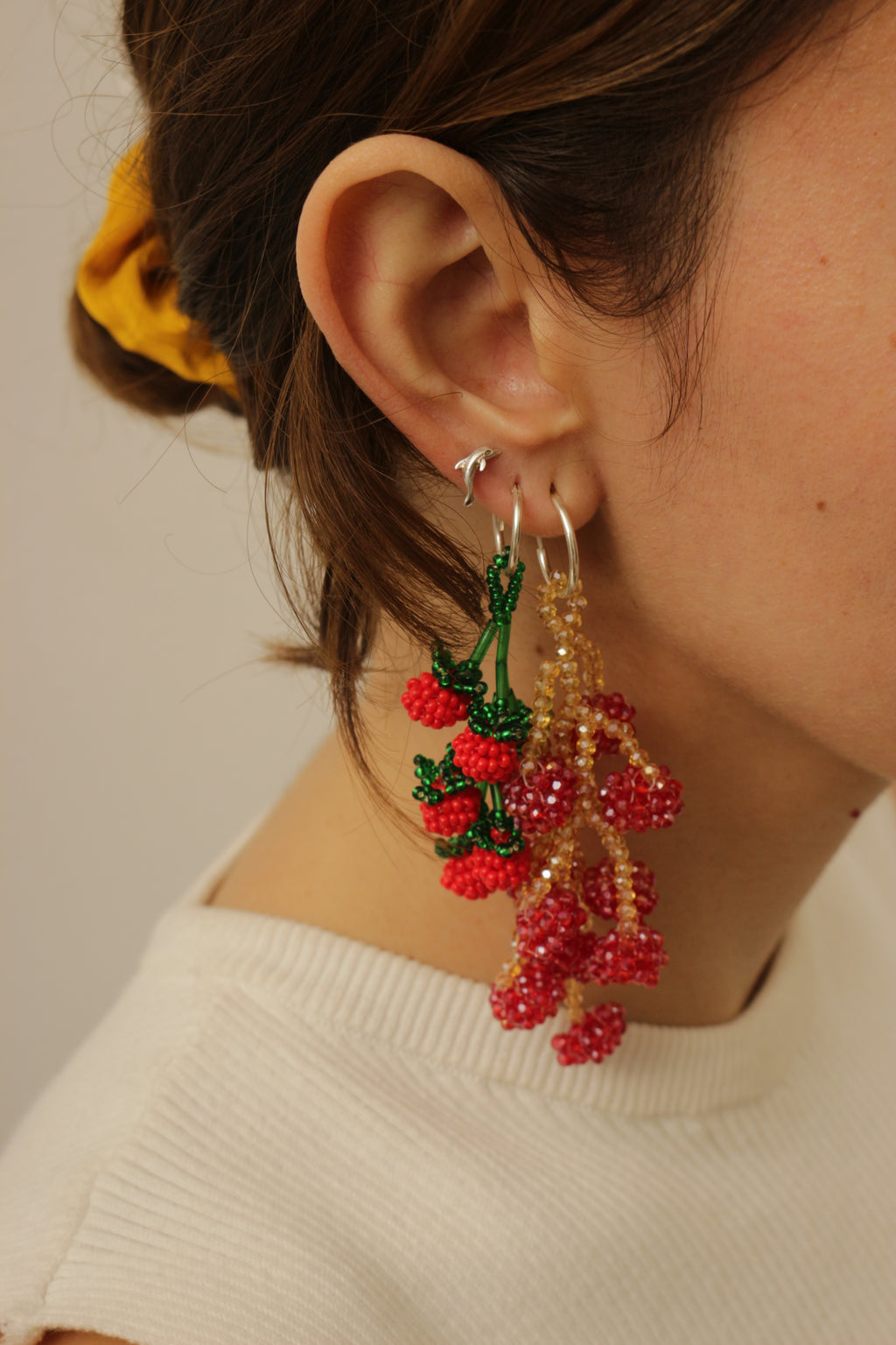 Aretes Racimos de corozo