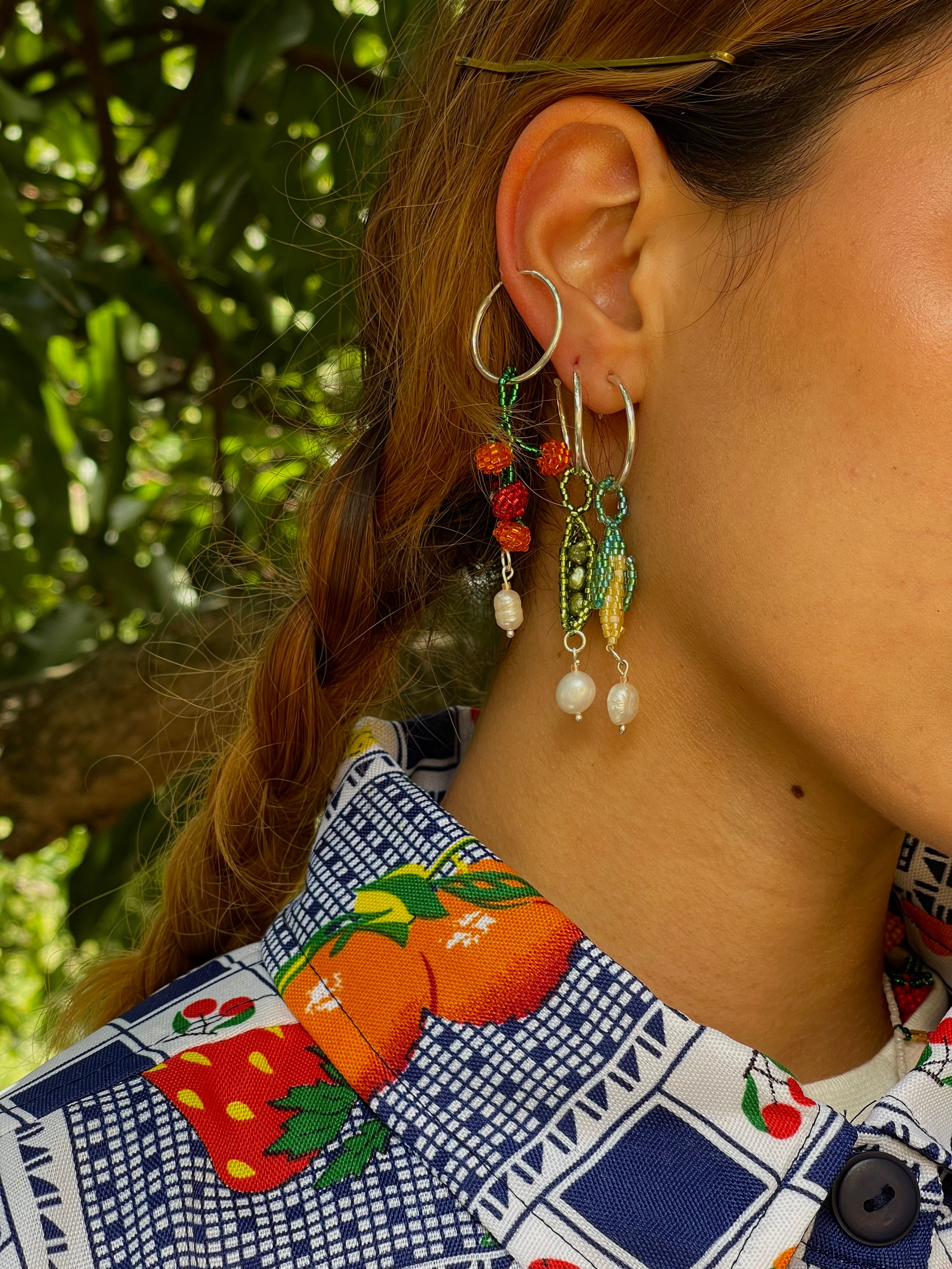 Aretes Arvejas y perla