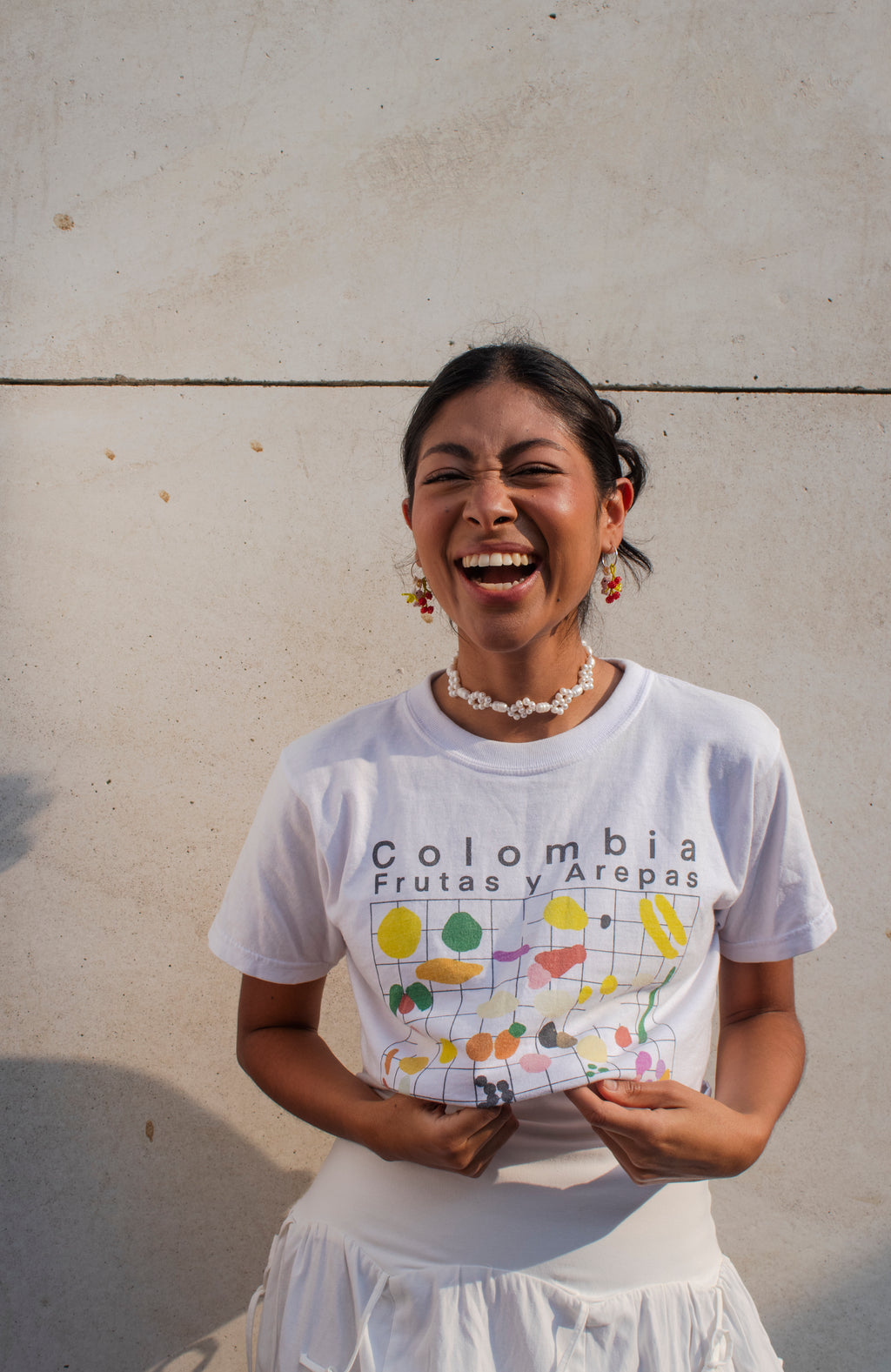 Choker Flores y perlas
