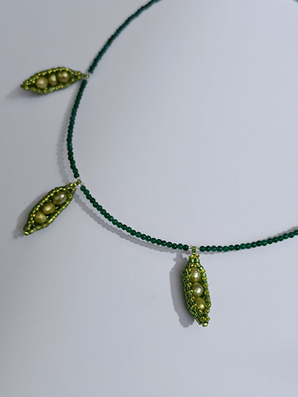 Collar Arvejas y Aventurinas