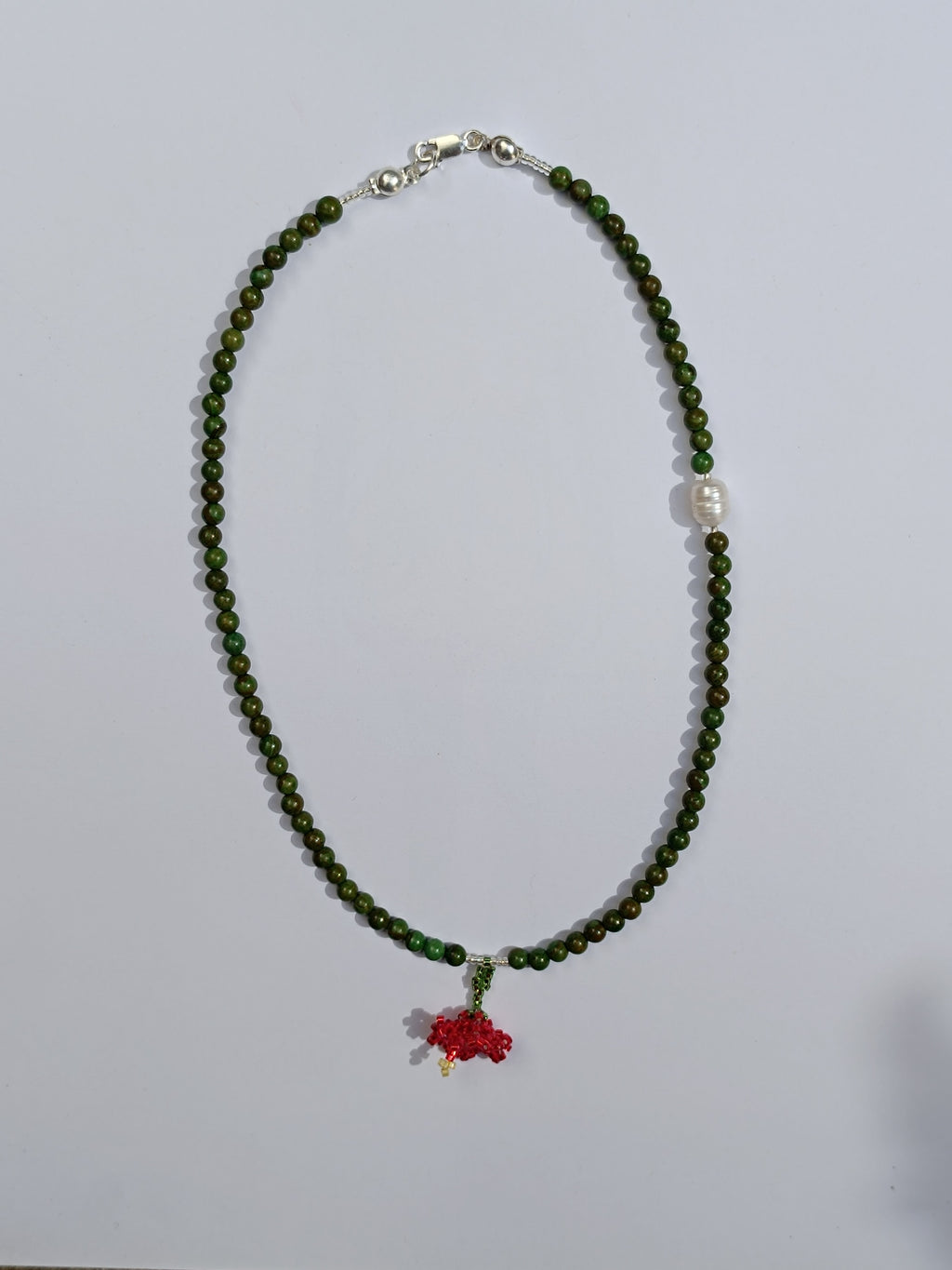 Collar Flor hibisco ~ Jaspe