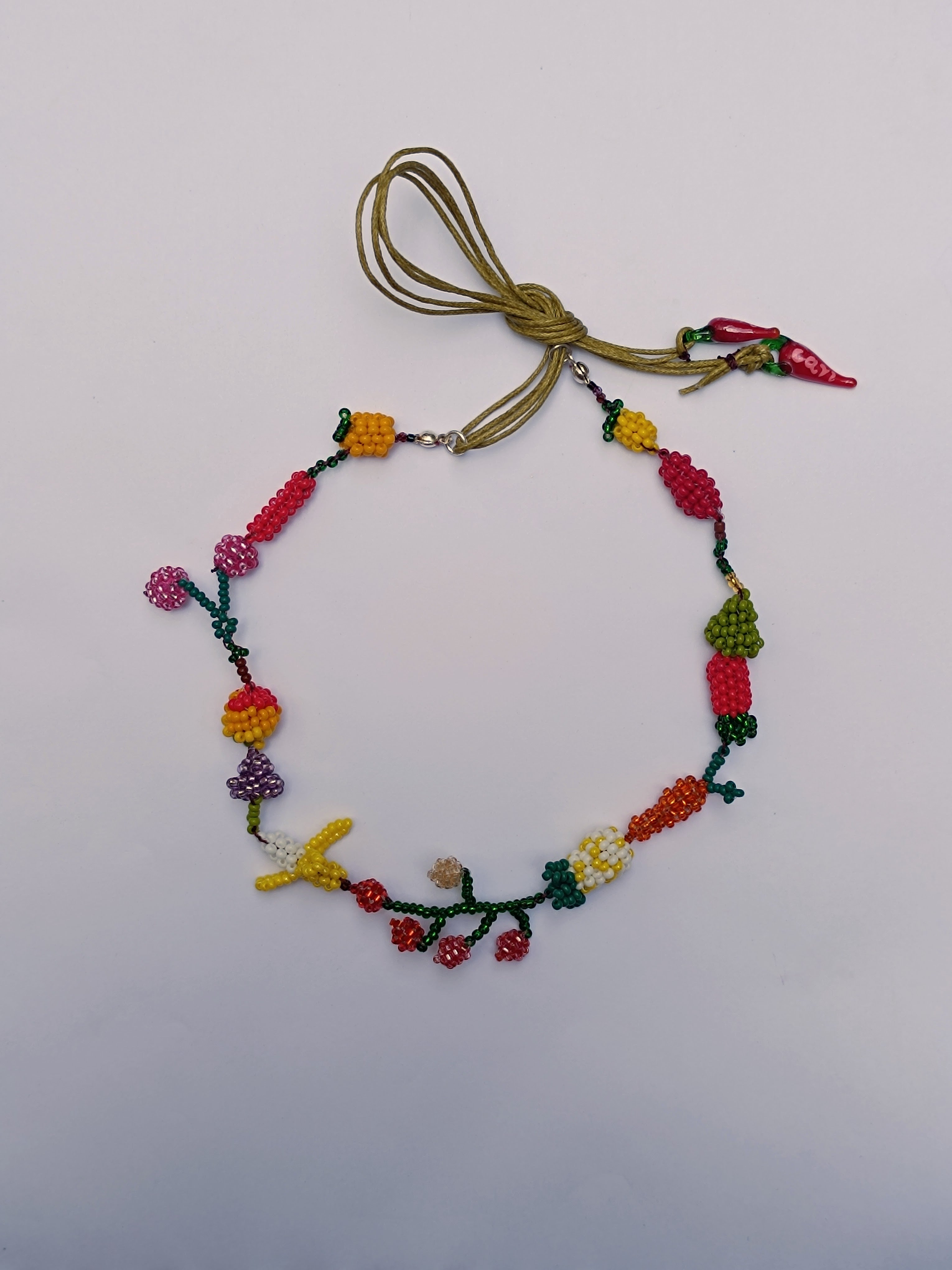 Choker trece frutas especial -Racimo chontaduro-