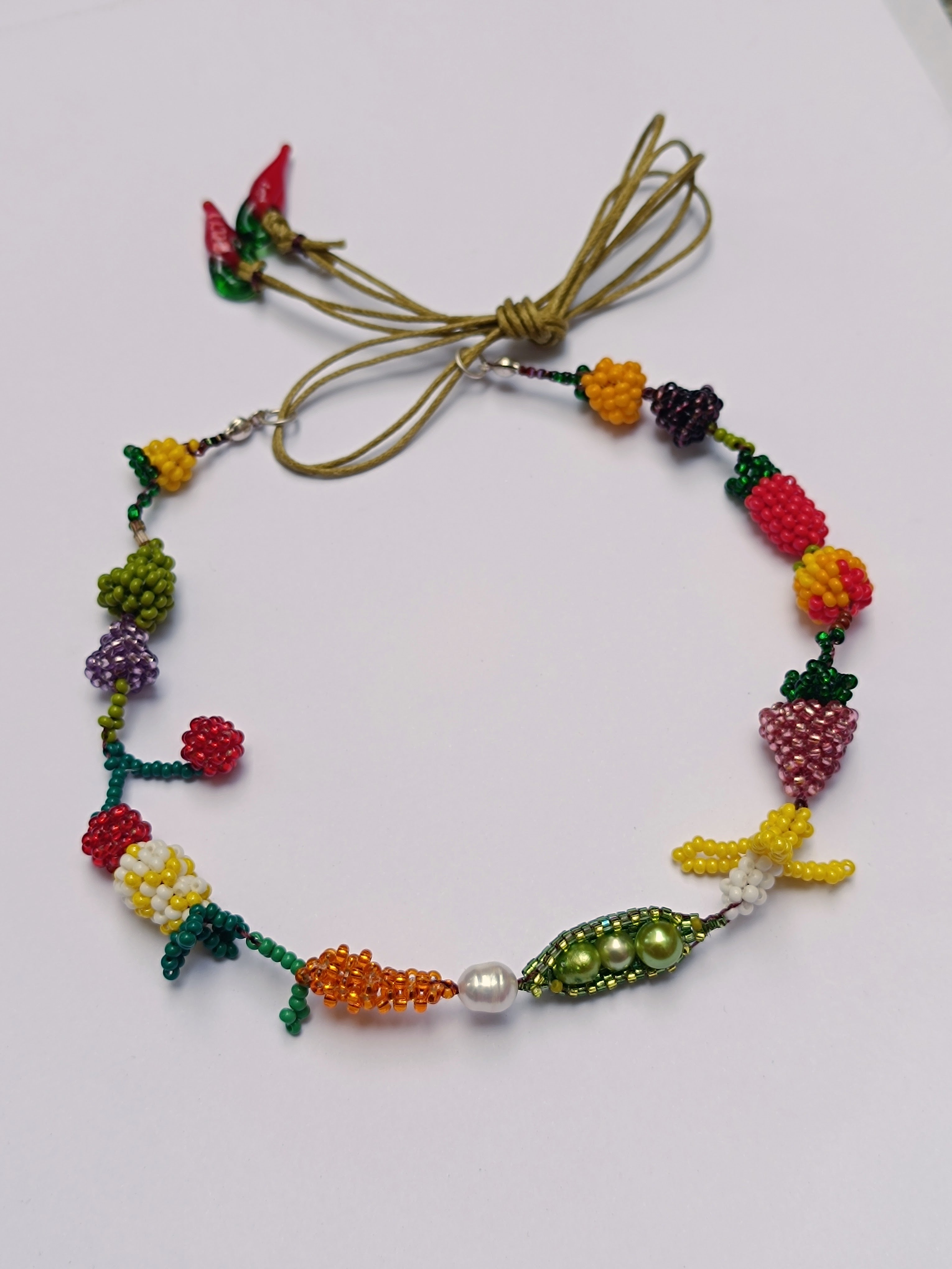 Choker trece frutas especial -Arveja-